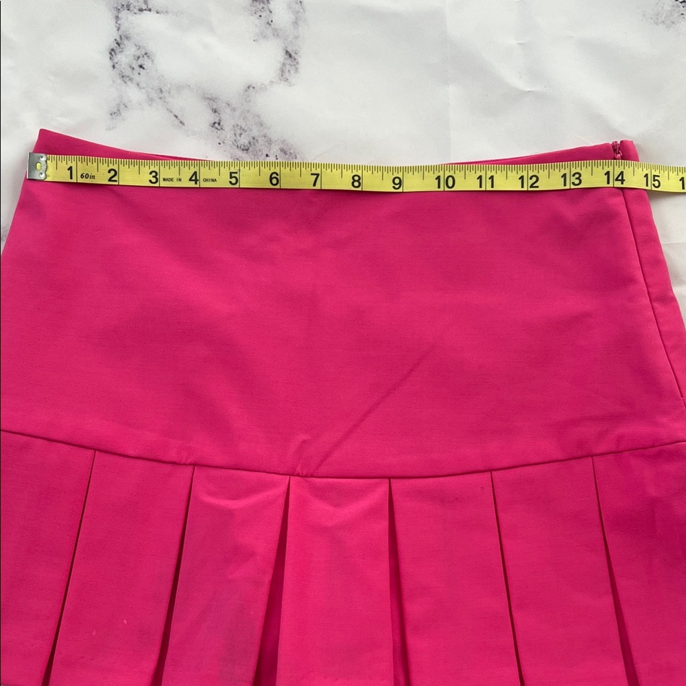 Zara Fuchsia Pleated Skater Skirt - Picture 10 of 14